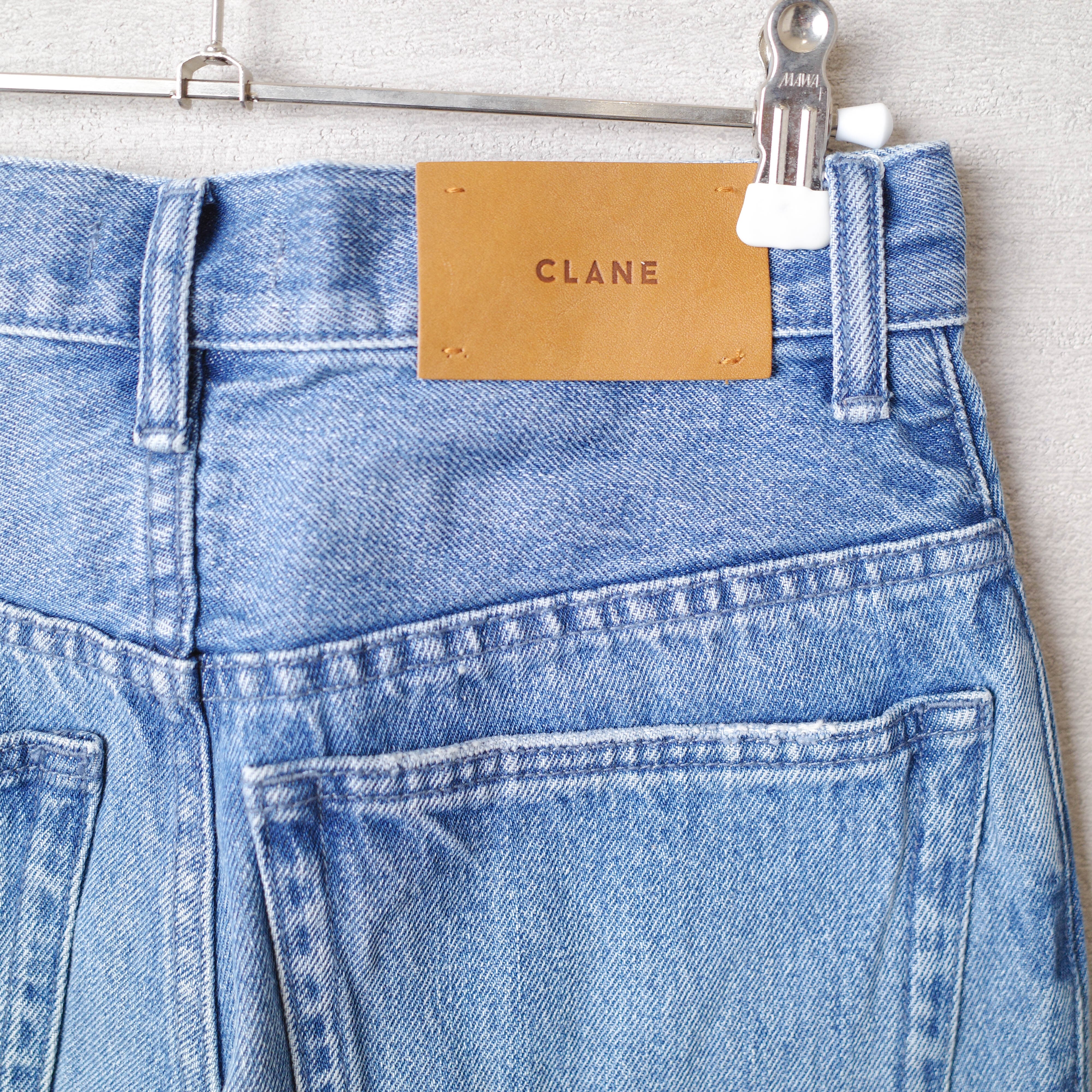 [NEW] CLANE	DENIM FLARE PANTS BLUE 15111-7361