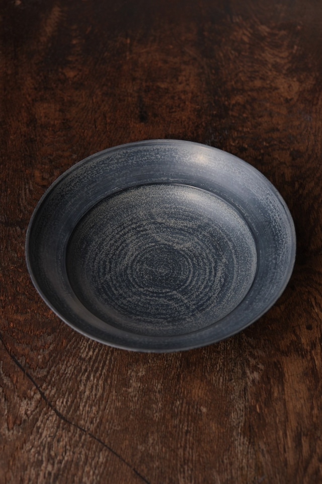 リム皿 墨白