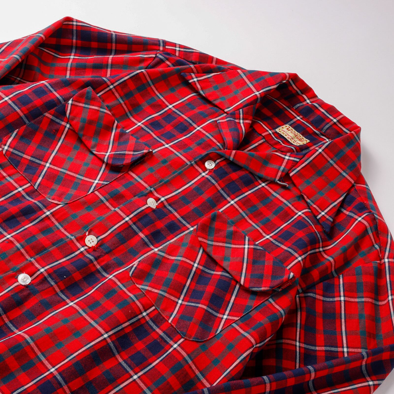 逸品】50s McGREGOR special Vintage Open Collar Shirts big size