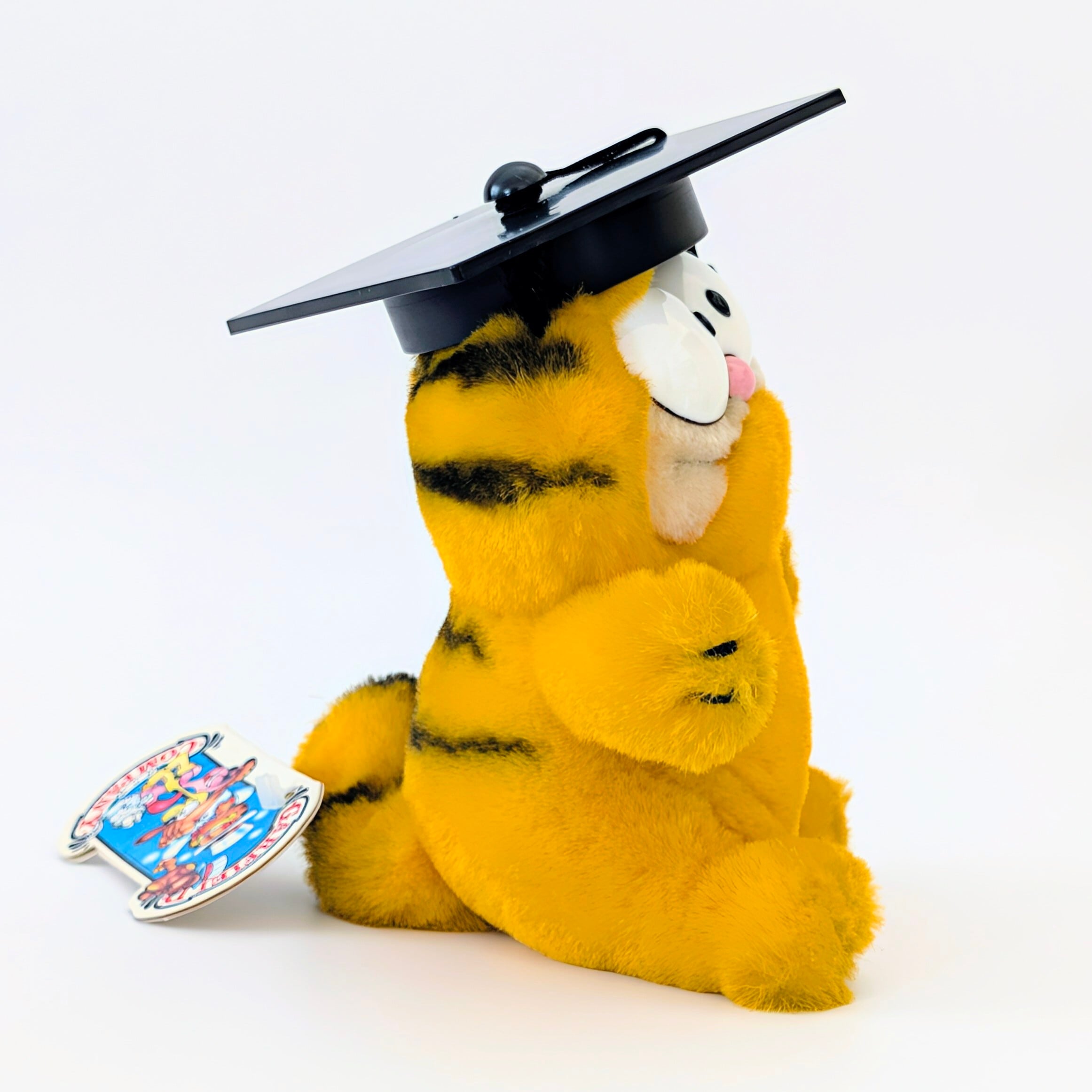 ☆ VINTAGE 1980年代初期☆【 Garfield ( ガーフィールド ) 】『 Garfield ガーフィールド 卒業式 ミニプラッシュ 』ぬいぐるみ / プラッシュ / plush / 1980年代年製 〚アメリカン雑貨 アメトイ〛