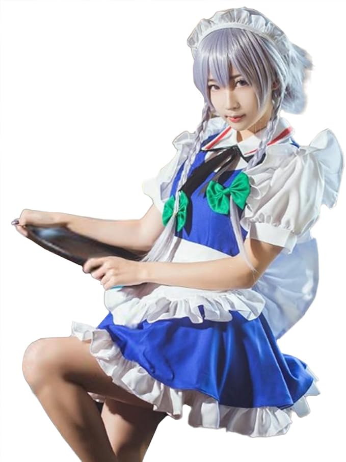 milky time] ウィッグ付き 十六夜咲夜 コスプレ 東方 東方紅魔郷 衣装
