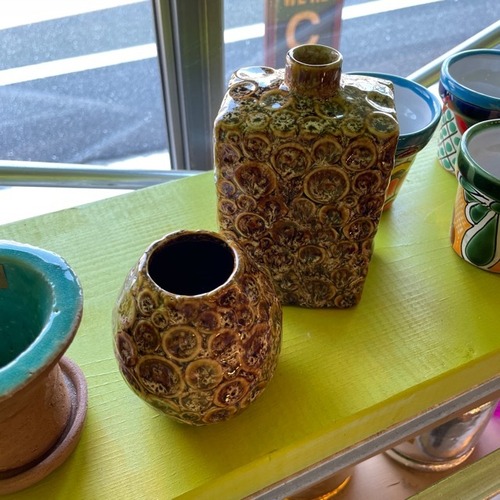 DULTON LOTUS POD ROUND VASE / ダルトン ロータスポッドラウンドベース 花瓶 フラワーベース 置物 ブラウン 釉薬 溶岩風 モダン 和風 シック ギフト プレゼント