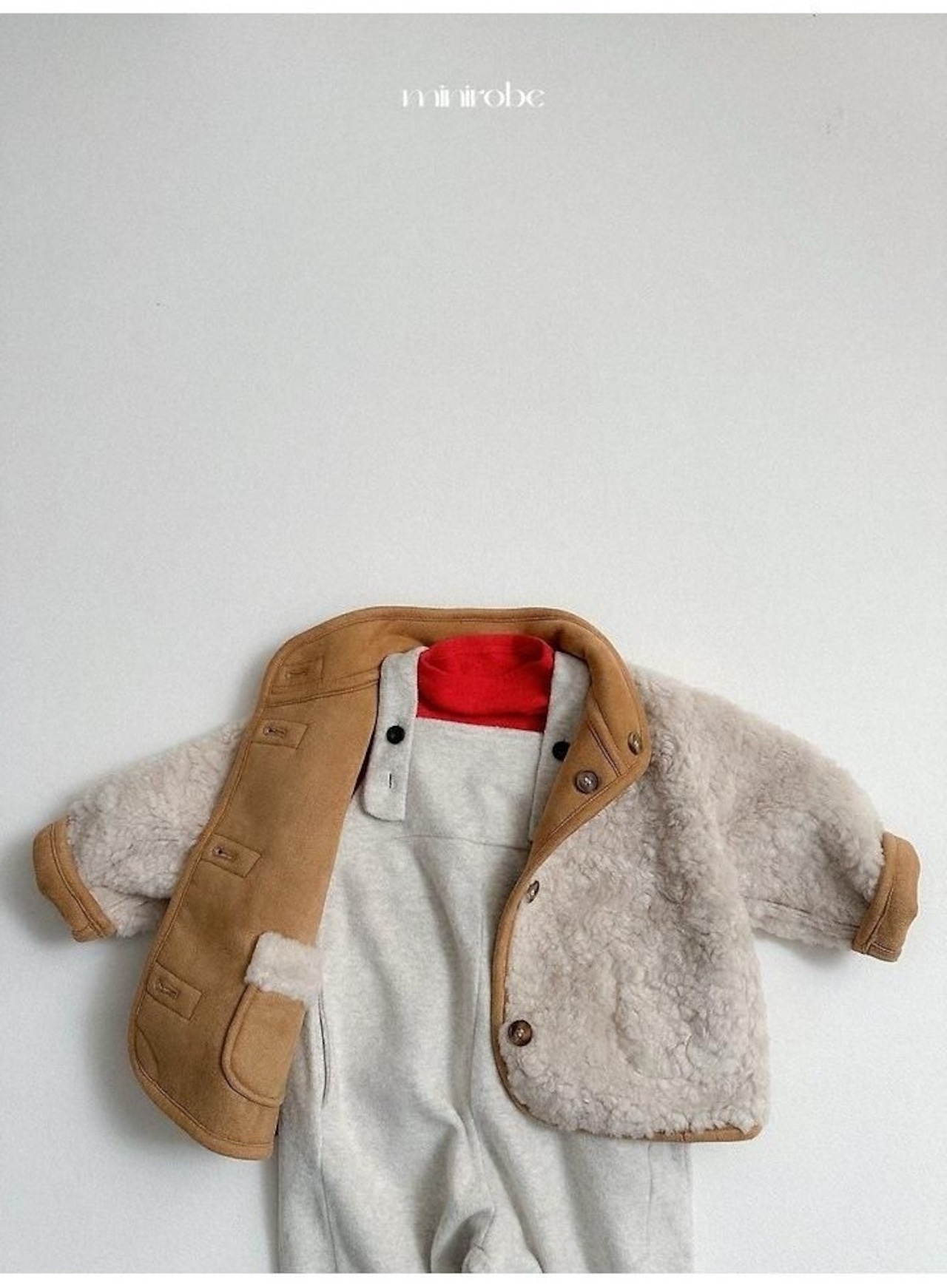 〖取寄〗韓国子供服 / 26winter / minirobe / リバーシブルムスタン / キッズ *S~XL*