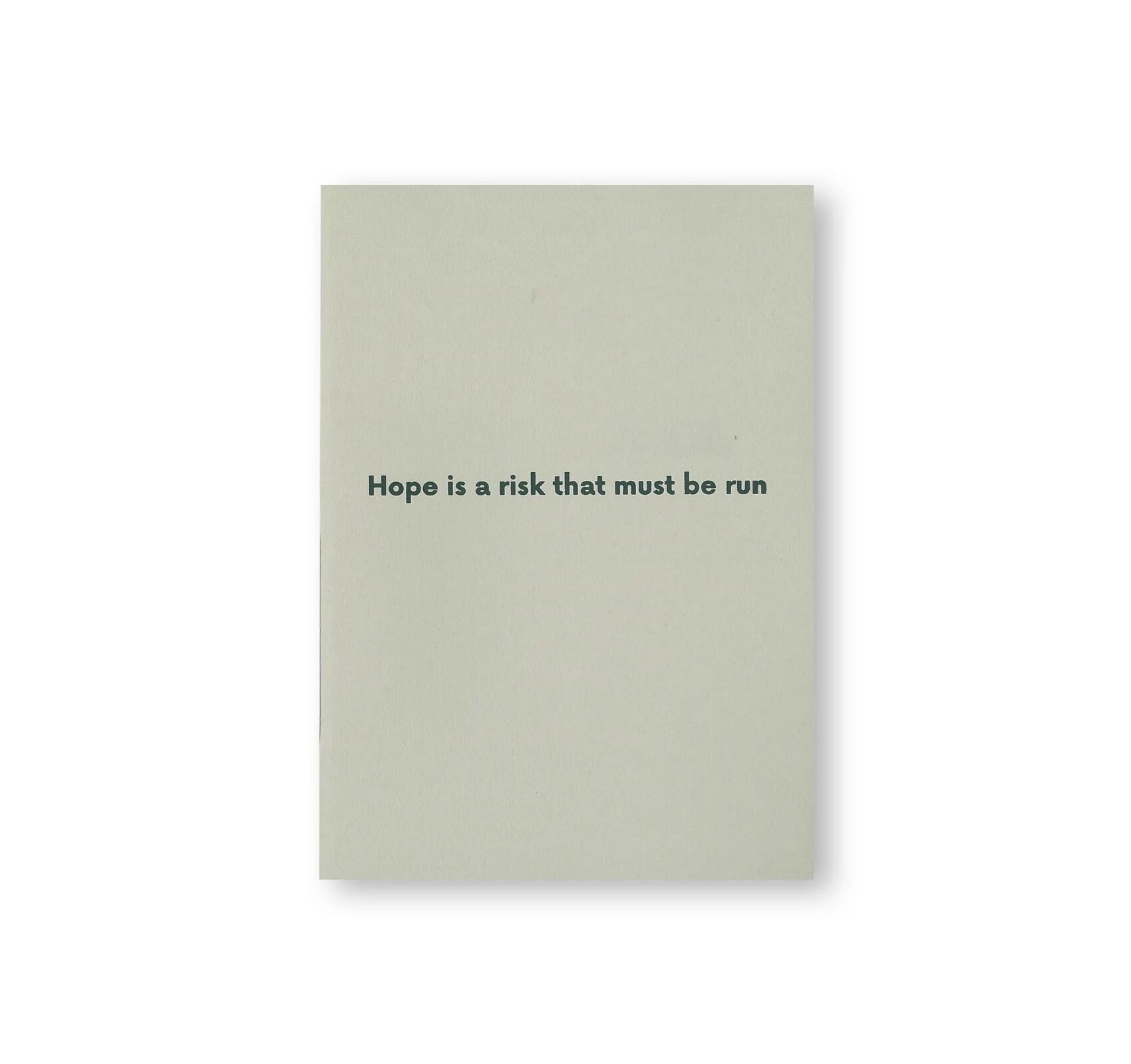 HOPE IS A RISK THAT MUST BE RUN by Robert Adams