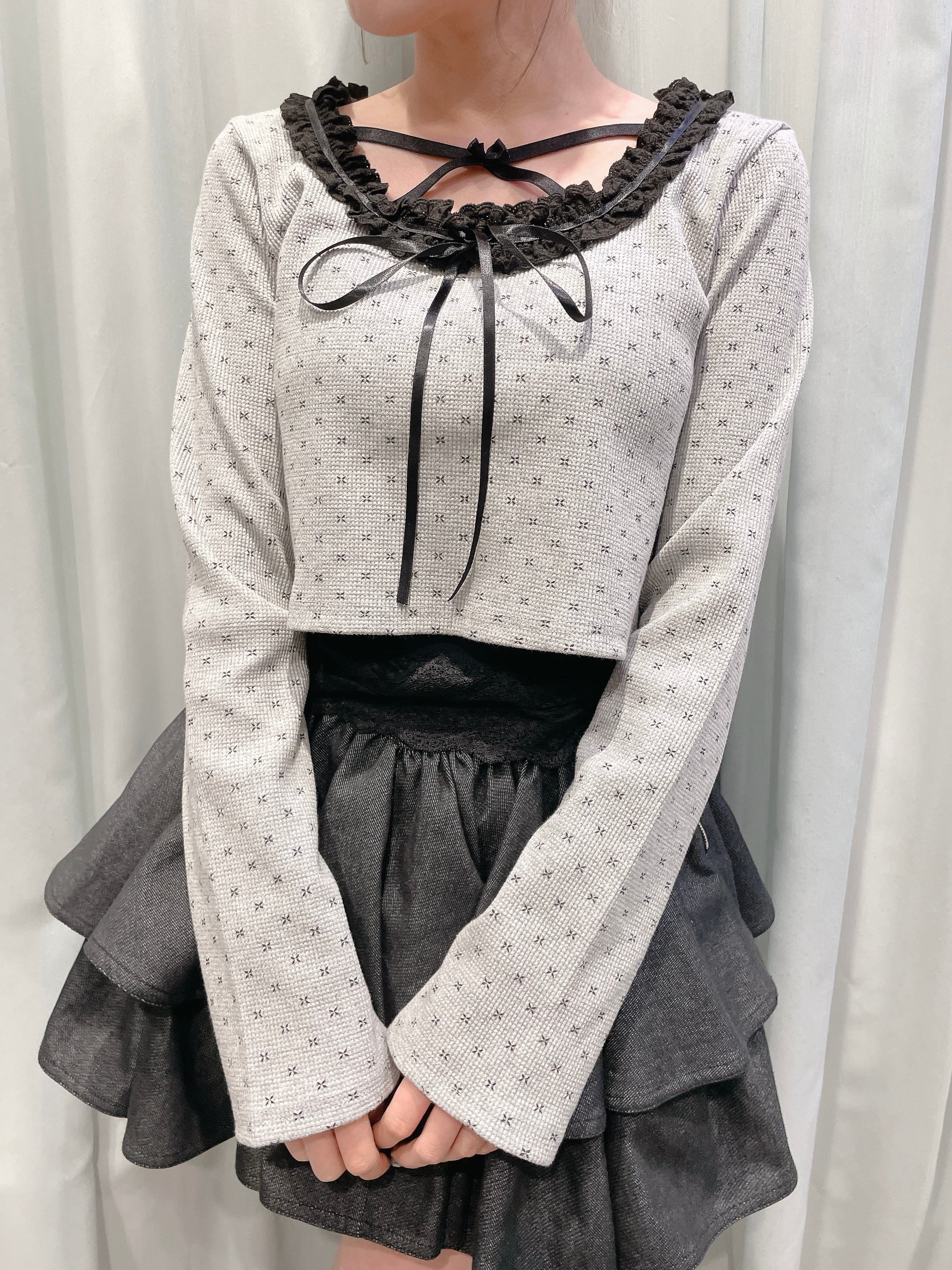 lilLilly レーストップス S/S ワッフルレーストップス | lilLilly official webstore