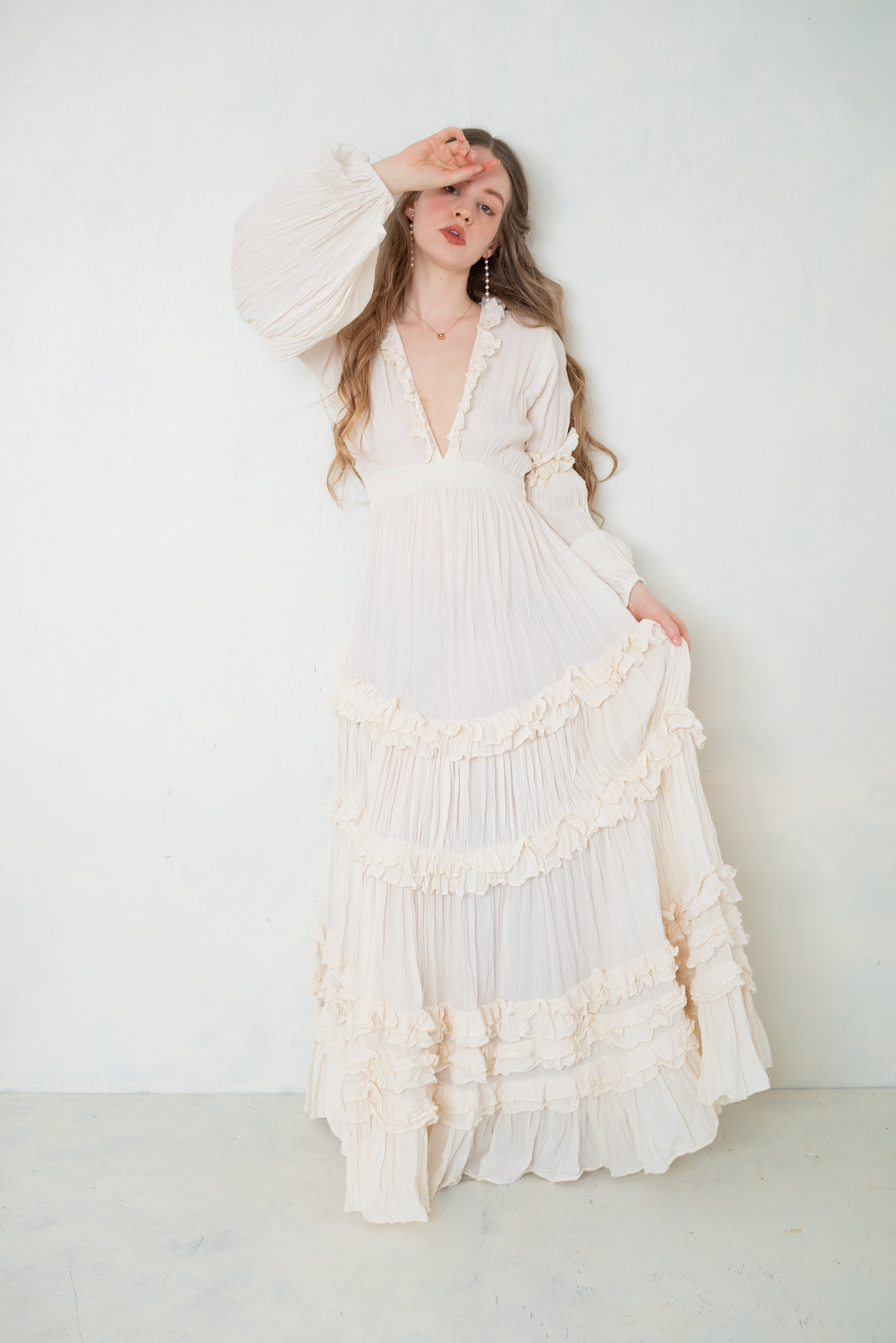 Vent de Grace (ヴァン・ド・グラス) 恩寵の風/オーガニックコットンワンピース(ロング)