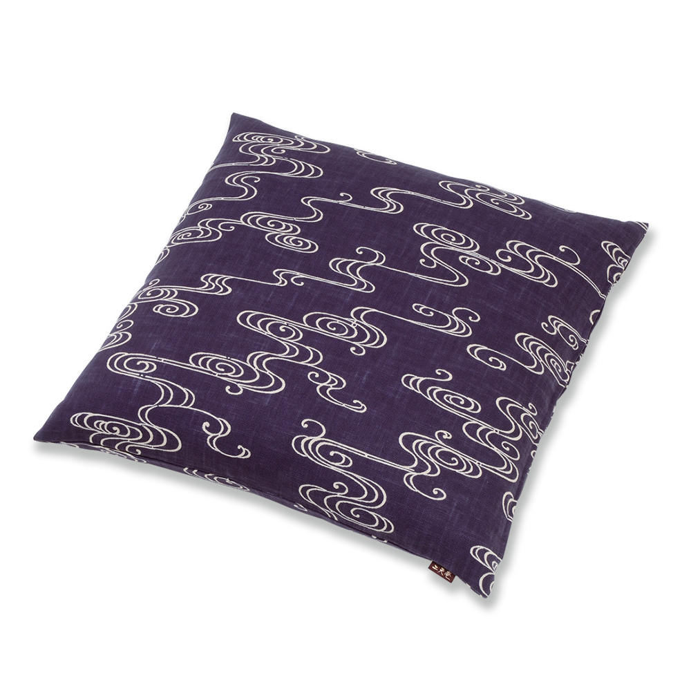 柄おぼろ 小座布団(カバーのみ) 観世水 VV(紫)45×45