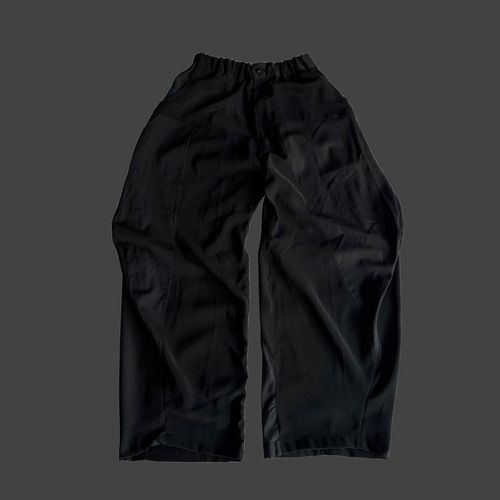 3D CONSTRUCTED SLACKS - BLACK