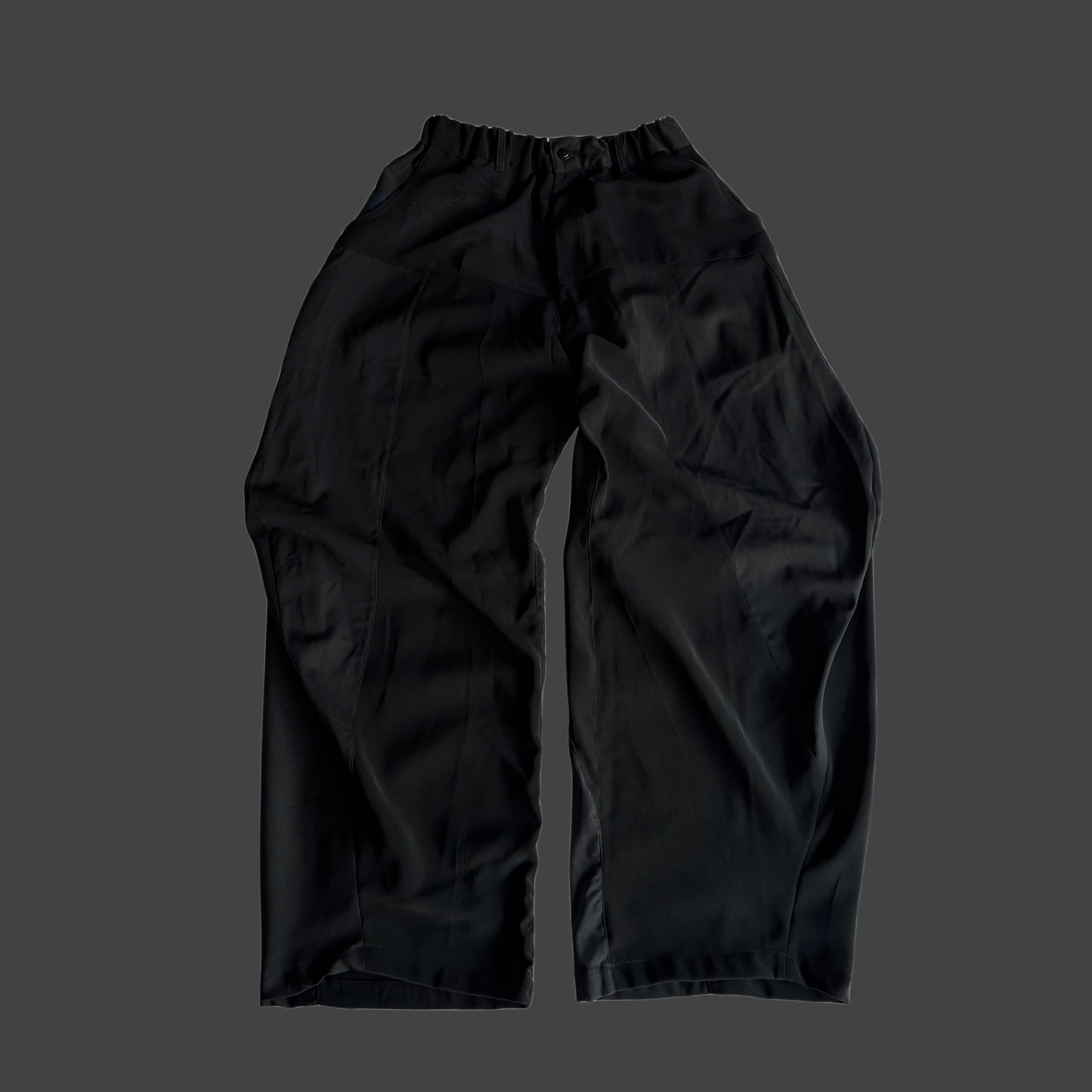 3D CONSTRUCTED SLACKS - BLACK