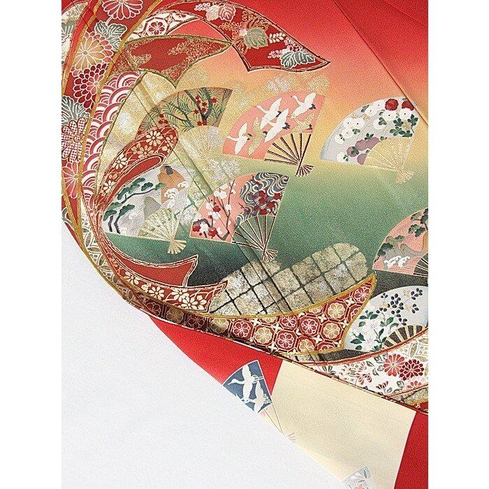 振袖 幾久重袖 未使用 束ね熨斗 緋色 160cm jkr.johor.gov.my