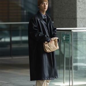 ウォッシュド PUロングバルマカーンコート K5528