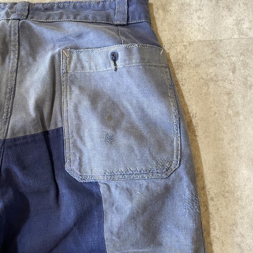 50-60s Savo フレンチワーク パッチワーク ダブルニー パンツ W29 詳細写真16