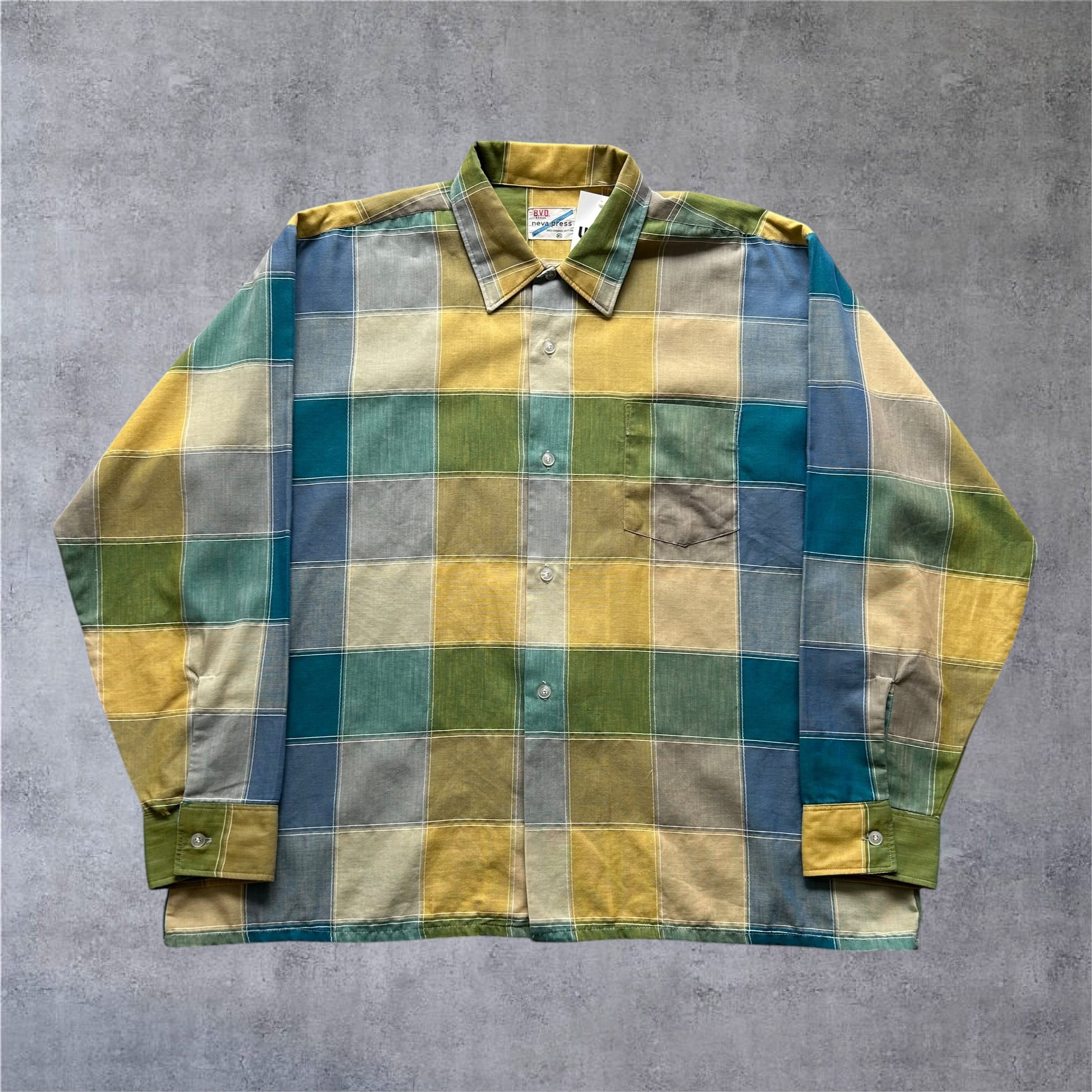 1960s〜 B.V.D Cotton Shirt "XL"【高円寺店】