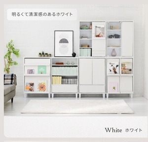 『Adatto』 キャビネット ２フラップ リビング 収納 サイドボード 北欧風 おしゃれ ディスプレイラック 3段 本棚 絵本 ラック おもちゃ 棚 幅60