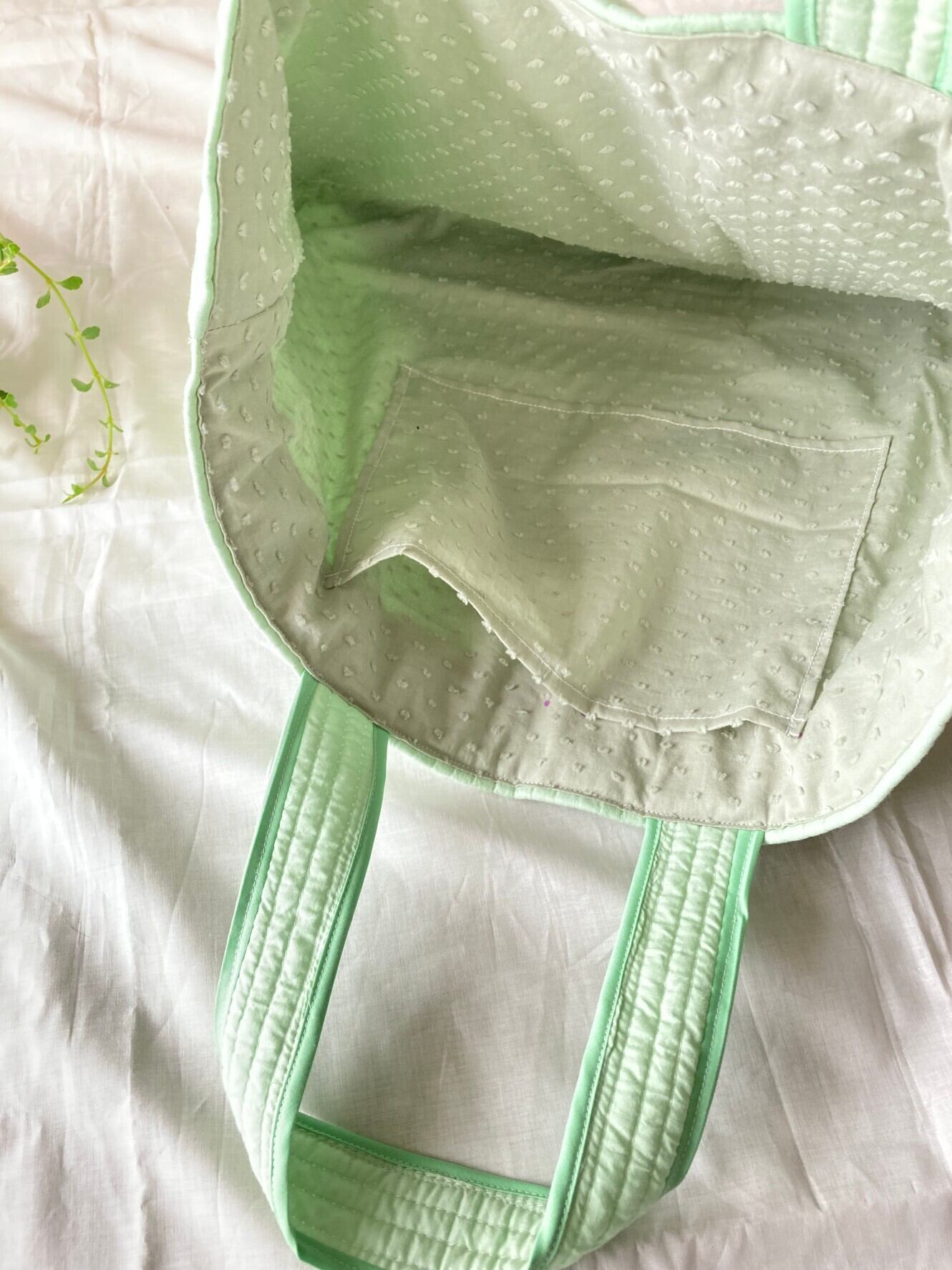 韓国ヌビ&リバティリボン トートバッグ サブバッグ