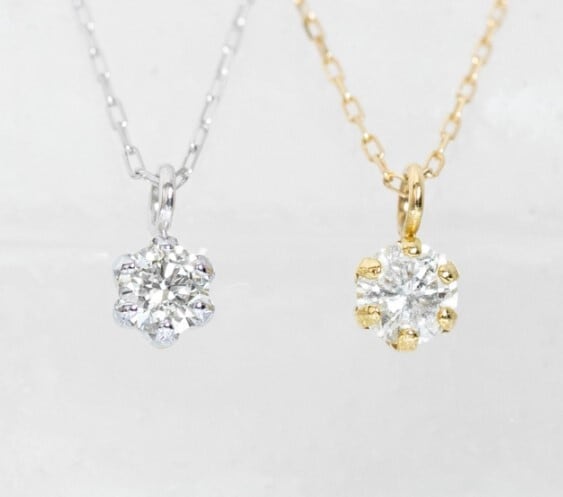 バタフライ ダイヤネックレス【プラチナ45㎝チェーン】 | ブライダルナビ