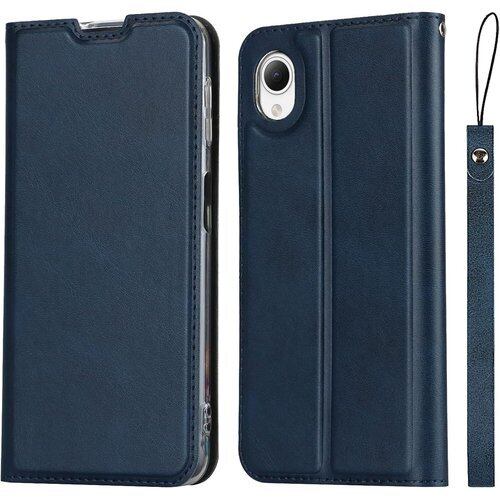 Pelanty for Galaxy A23 5G 日本版 ケース SC-56C SCG18 手帳型ケース Samsung Galaxy A23 5G 携帯カバー PUレザー スマホケース カード収納 スタンド機能 衝撃吸収 ストラップ付き マグネット式 サムスン ギャラクシーA23 5G sc56c ケース 全面保護カバー 軽量薄型 耐衝撃 ブルー 1792