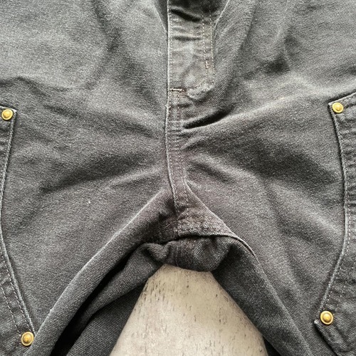 メキシコ製 ブラック ダブルニー Carhartt B01 BLK 36×34 詳細写真6