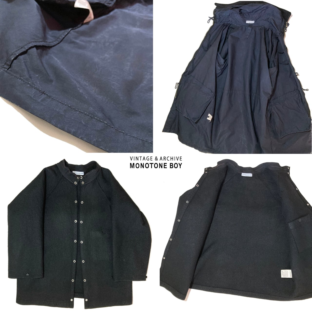 ジャケット・アウター STONE  2006AW VENTILE JACKET XL STONE ISLAND 2006AW Vintage Navy Long Coat XL Dutch Rope Liner