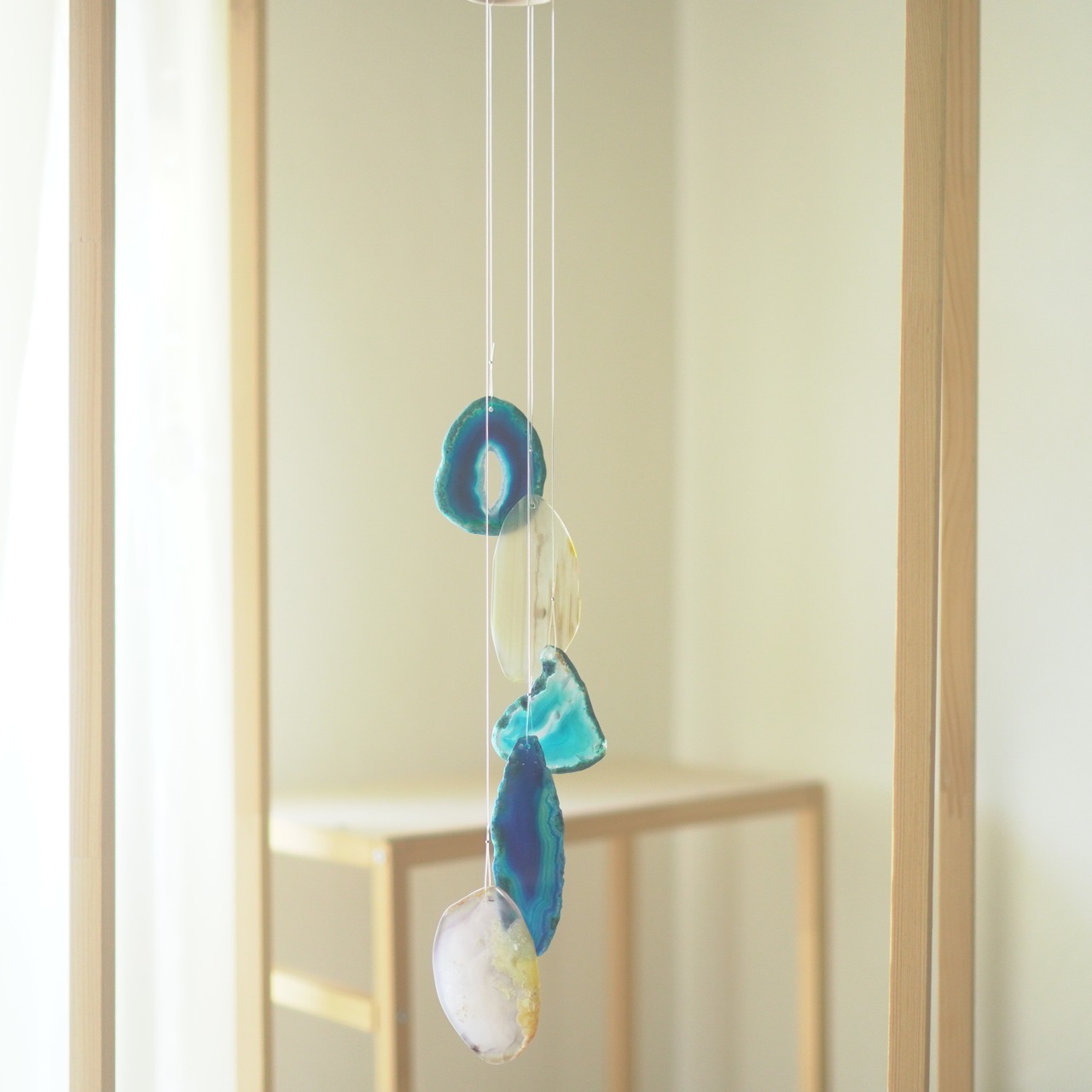 Marine Blue 07 - アゲートヒーリングチャイム / Agate Sun Catcher Wind Chime 985