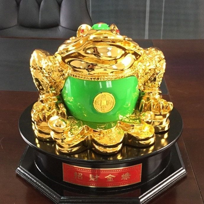 蛙 カエル 金 ゴールド 黄金 置物 オブジェ 高級感 財運 金運 開運