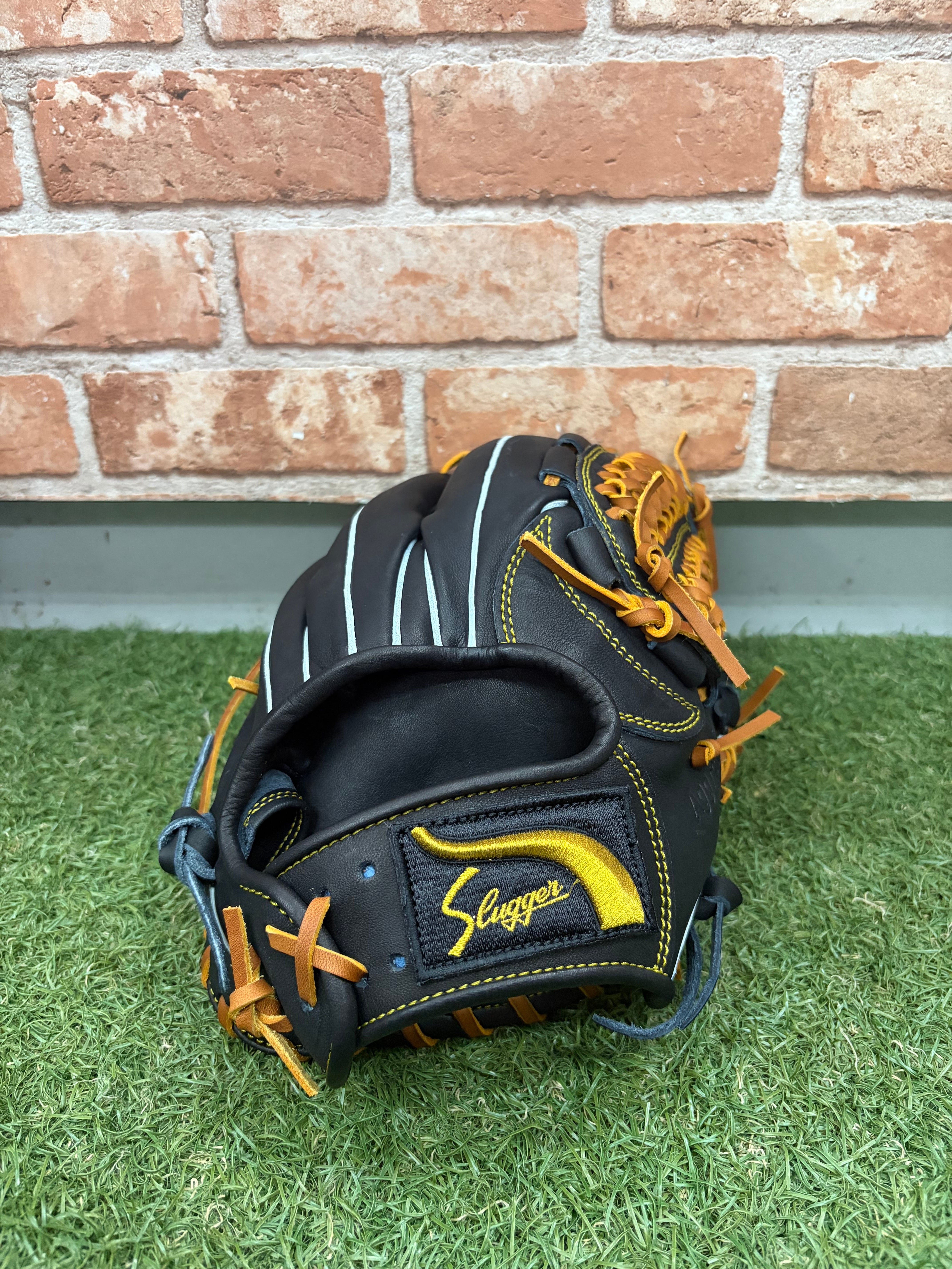 久保田スラッガー 軟式内野手用グラブ KSN-L7S ブラック×タン 型付け済