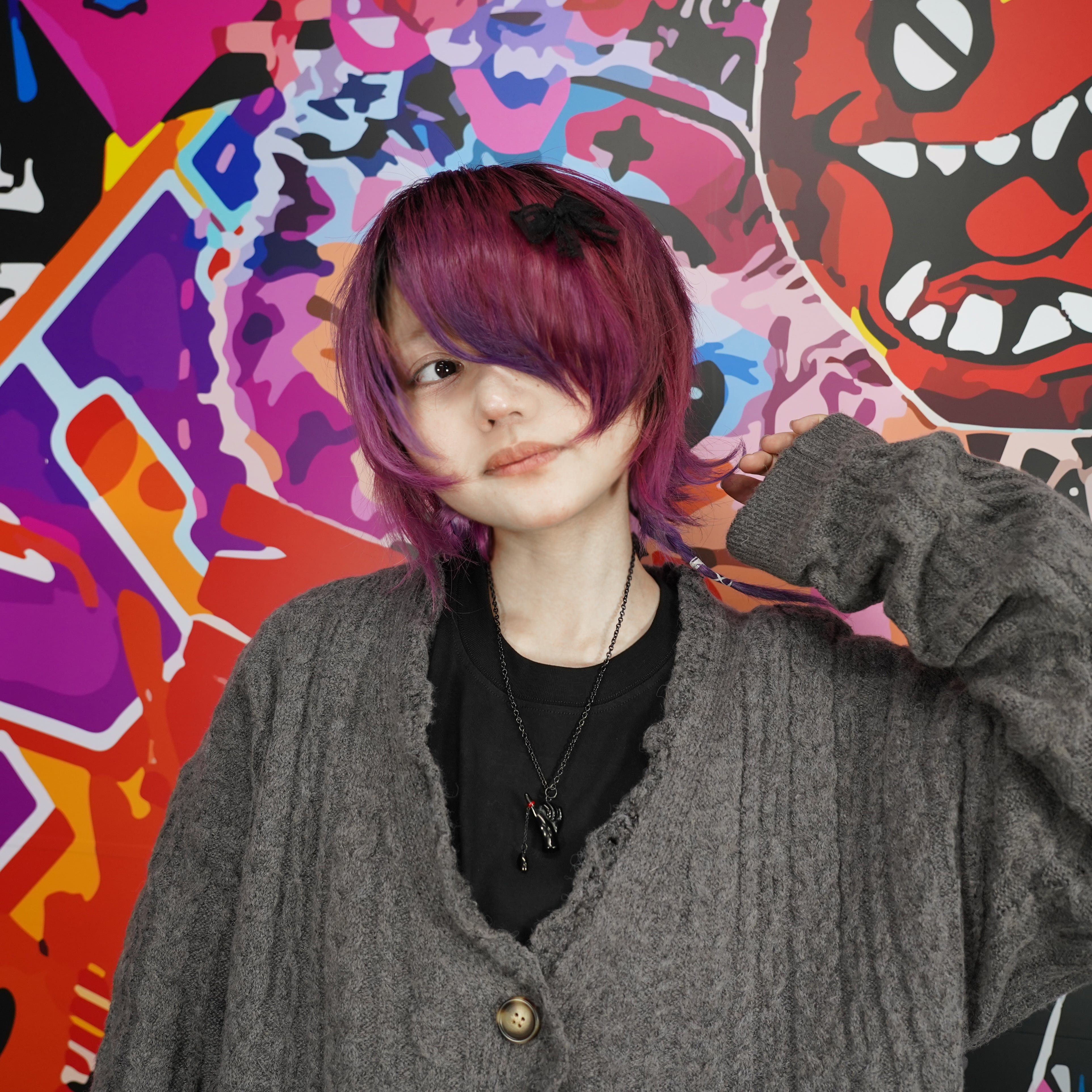 MAGNET HEART PAIR BLACK NECKLACE【SWEAR】 | NIER CLOTHING