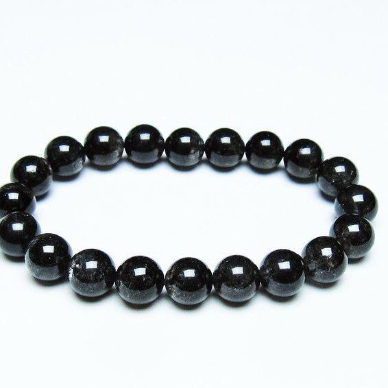ブラックルチルクォーツ ブレスレット 10mm ブラックトルマリン トル 