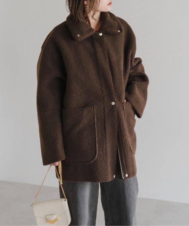 2way大人ムートンライクスタンドカラー