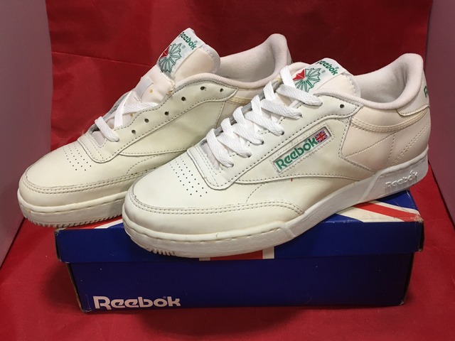 Reebok（リーボック）Club Player（クラブ プレイヤー）9.5 27.5cm 白/緑⑨