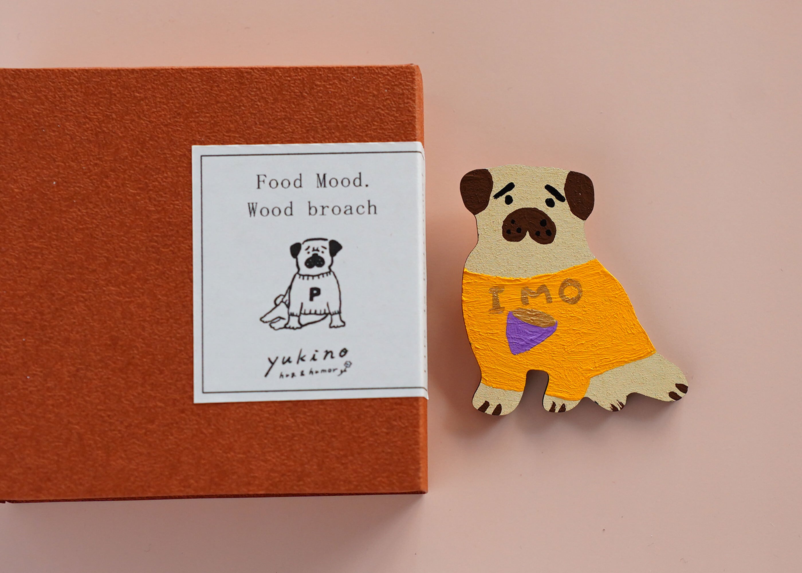 wood objet 原画 ミニブローチ-4