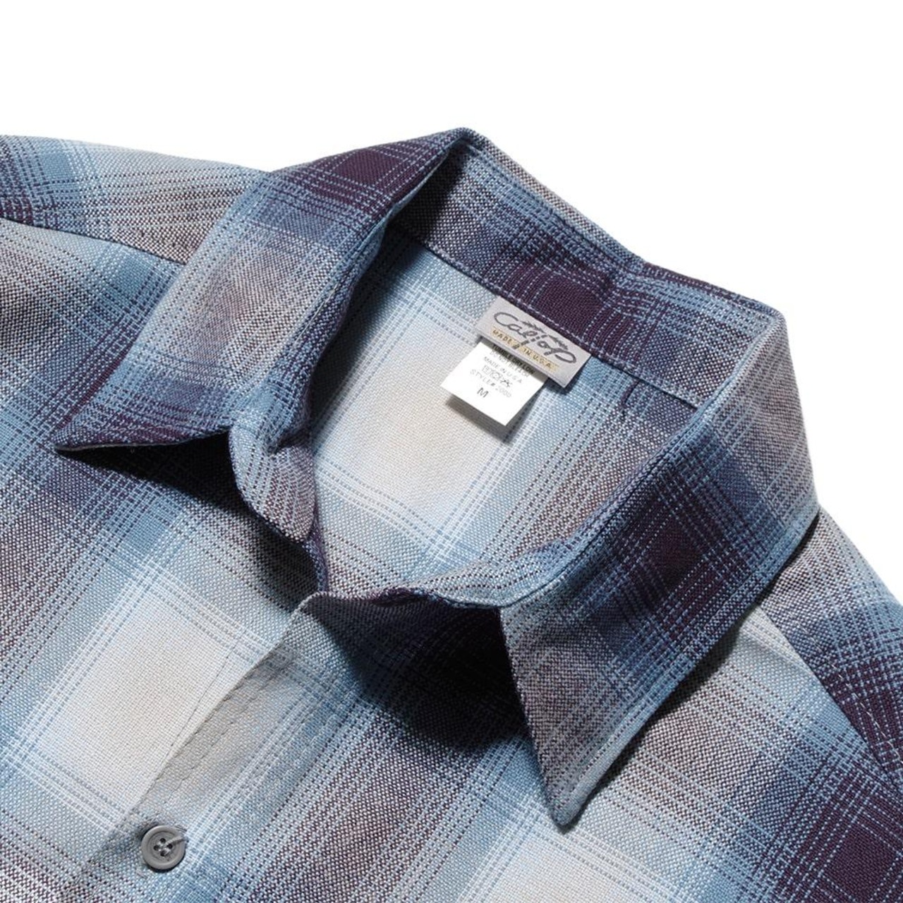 【CalTop(キャルトップ)】Made In USA OMBRE CHECK S/S SHIRT アメリカ製 オンブレチェック半袖シャツ