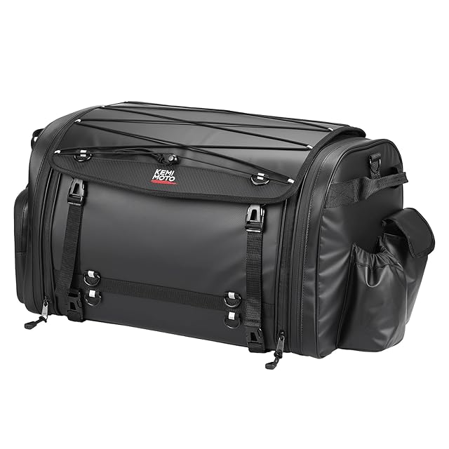 KEMIMOTO シートバッグ PVC防水素材 拡張機能あり 60-80L ツーリング