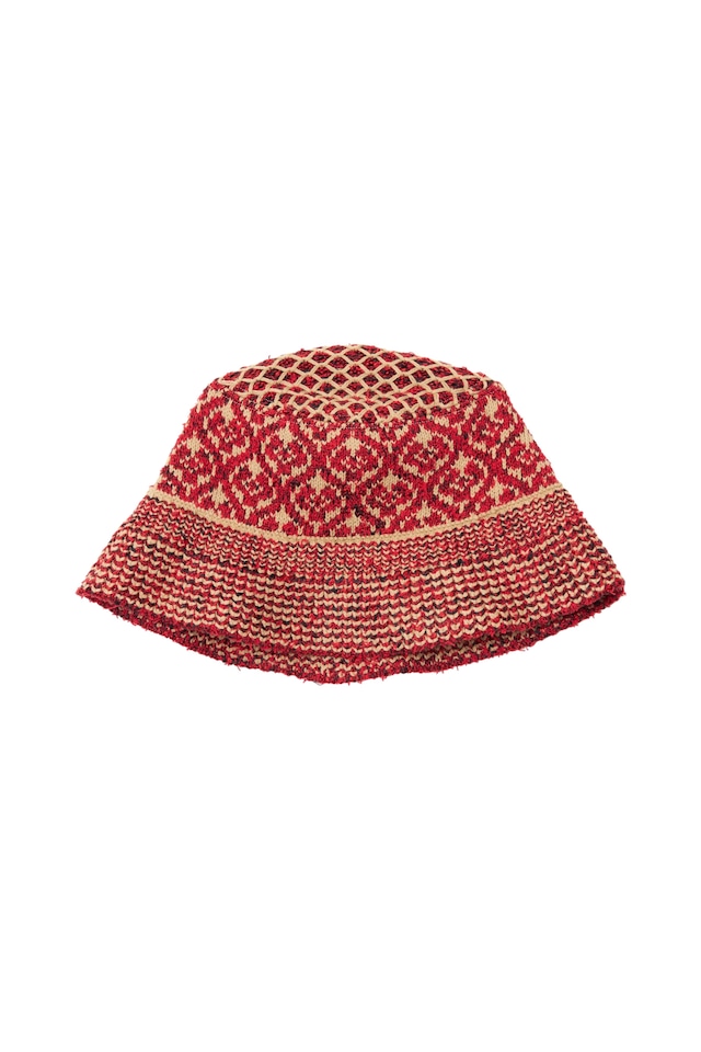 MATSUFUJI / Jacquard Knit Hat(RED)