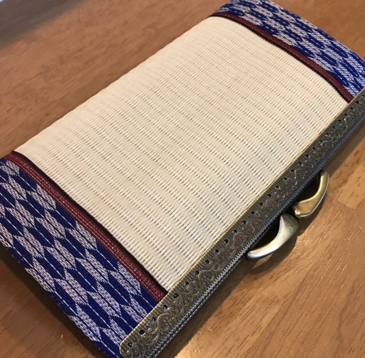 ハンドメイド和風 畳がま口長財布唐草さくら海外プレゼント