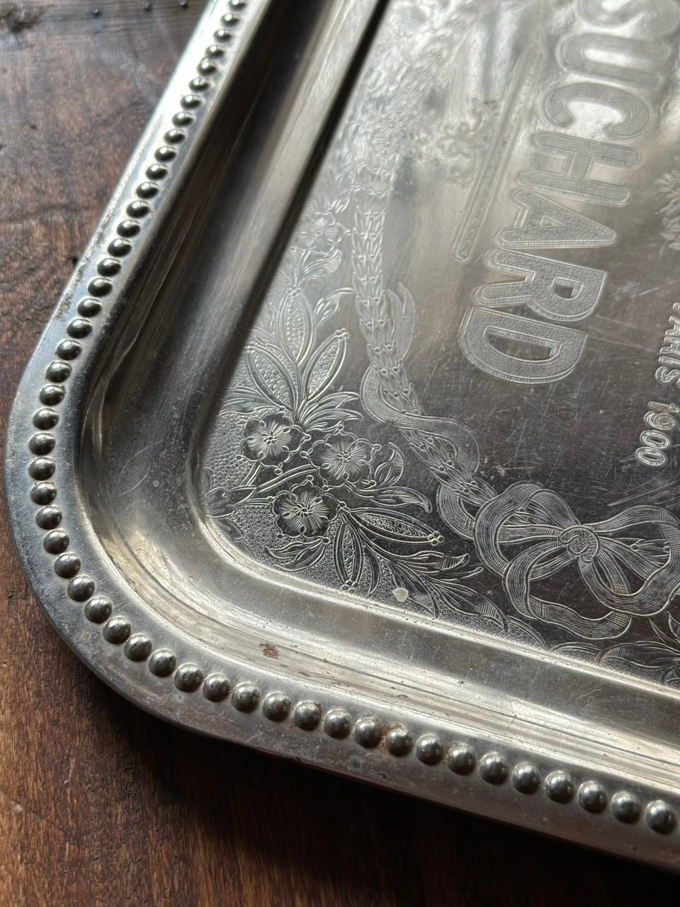 銀色トレイ CHOCOLA SUCHARD ショコラ・シュシャール | Brocante de La