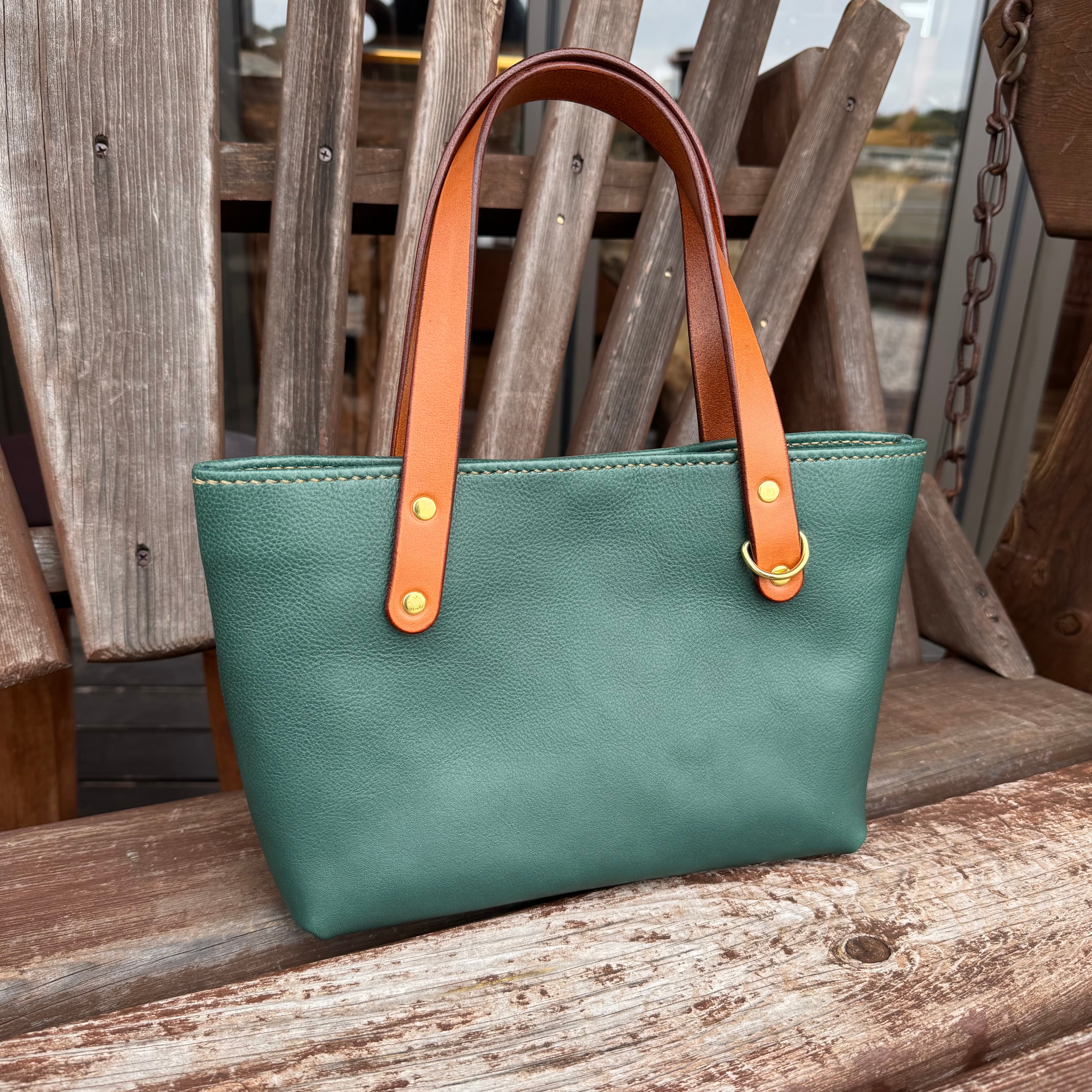 オリジナルブラウンレザー トートバッグ レザークラフトWHOLオリジナル アリゾナレザートートバッグS