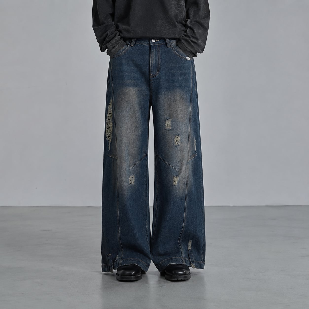 Damaged wide denim 0005