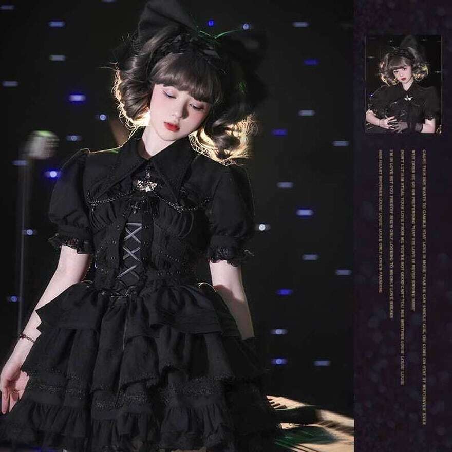 半袖シャツ 契約十字 ゴスロリ 病みかわいい 原宿スタイル ろりーた