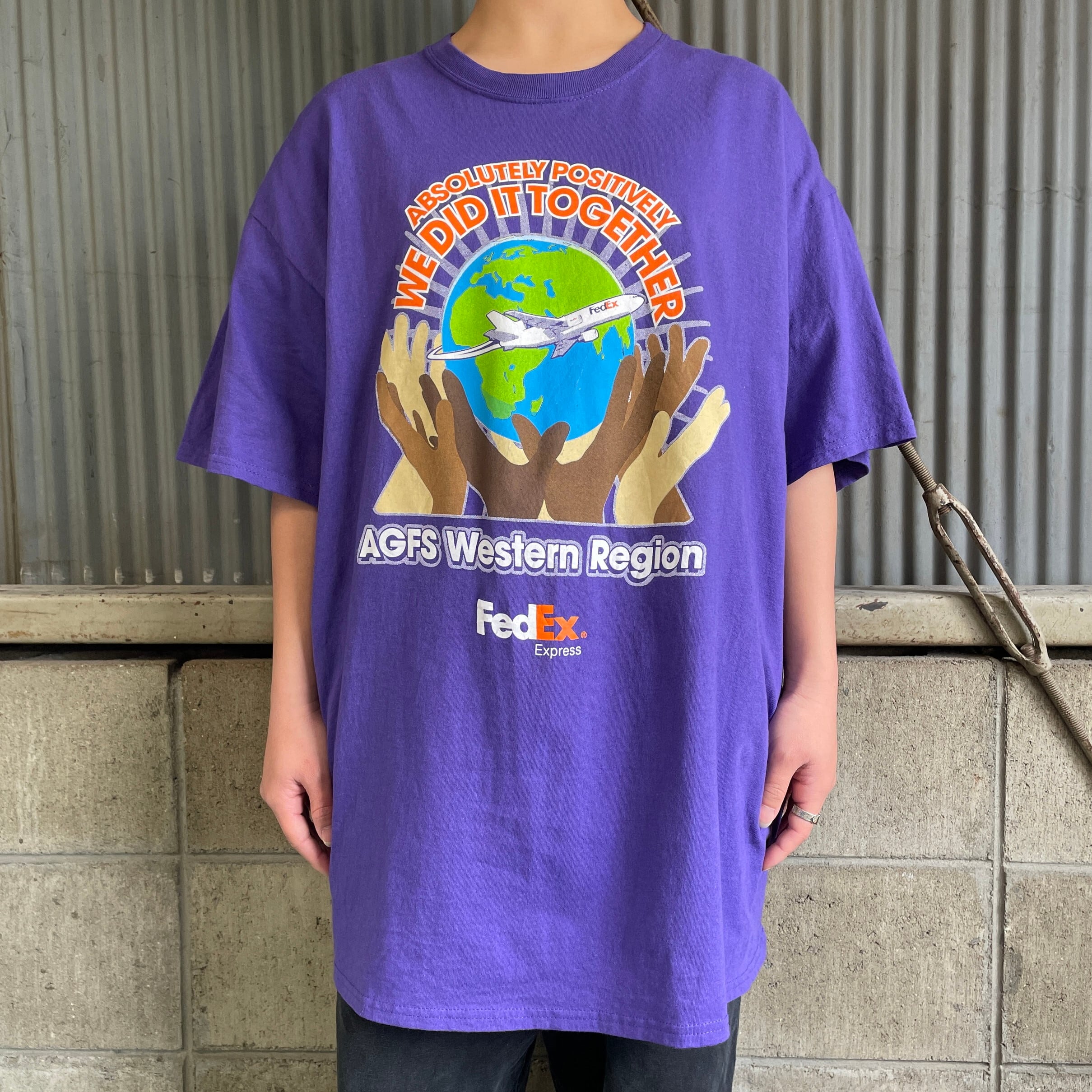 FedEx フェデックス 企業 アドバタイジング プリントTシャツ メンズXL 
