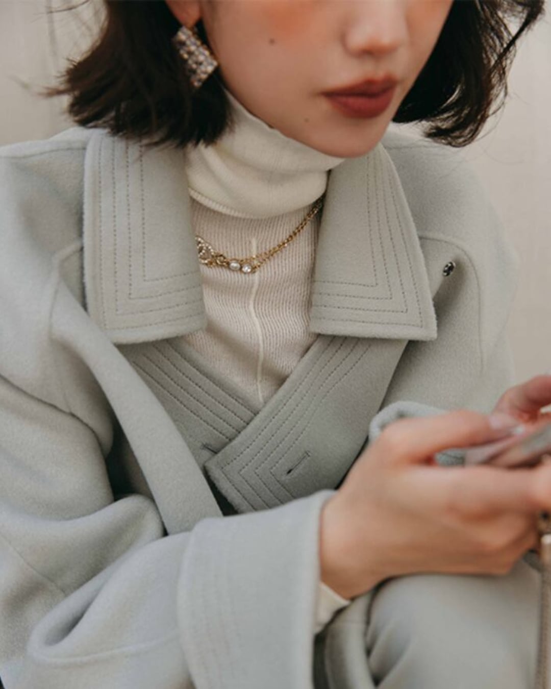 タートルネックインナーニット A30916