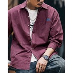 Corduroy Work Shirt Style Button-Down Long Sleeve Shirt ◇2color H0238