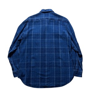 POLO RALPH LAUREN indigo cotton check flannel shirt