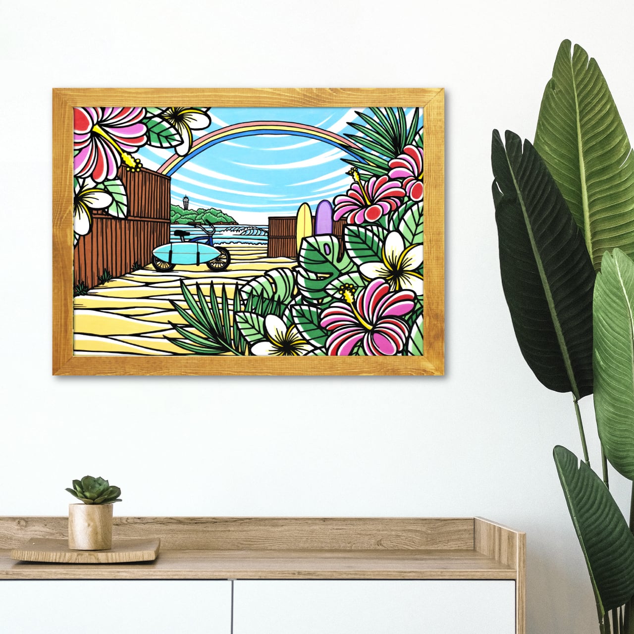 原画】Wood Panel A2 Size（辻堂船前）with Frame | TAMO ART GALLERY