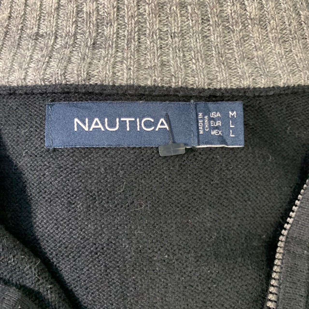 NAUTICA ハーフジップ ニット セーター M ブラック ノーティカ ワン 