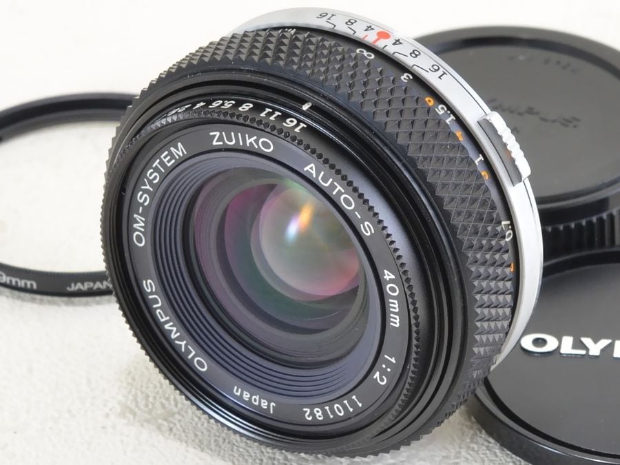 整備品 美品 パンケーキ OLYMPUS OM ZUIKO AUTO-S 40mm F2 オリンパス 1:2-