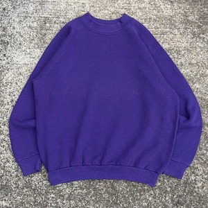 【Mサイズ】USA製 90's FRUIT OF THE LOOM 無地 丈短 古着 スウェット