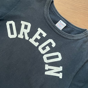 【champion】USA製 名作 T1011 OREGON アーチロゴ プリント Tシャツ S チャンピオン US古着 アメリカ古着