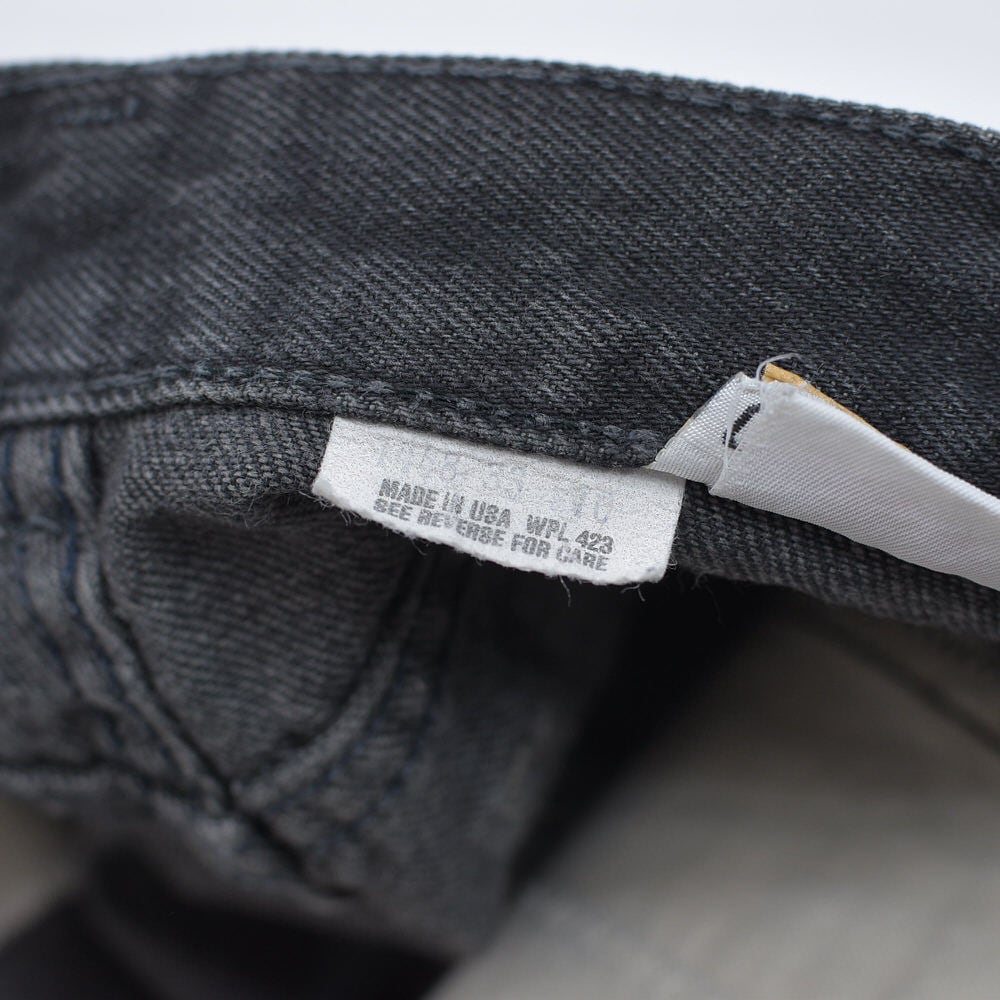 80s アメリカ製 Levi's misses リーバイス ブラックデニム 2タック