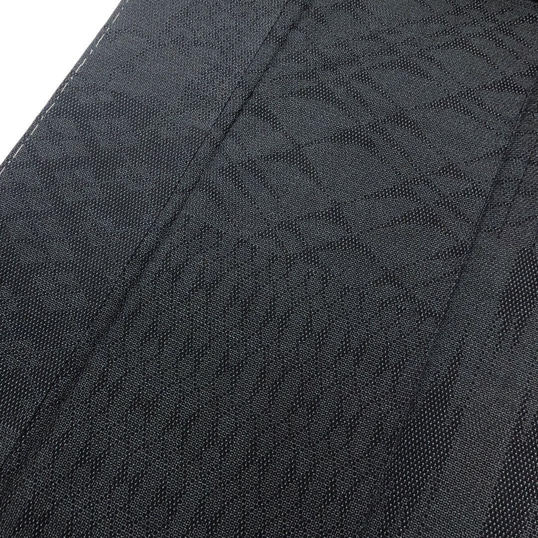 ZY489 塩沢紬 手織 小紋 正絹 広衿 しつけ糸付き 未使用品 逸品